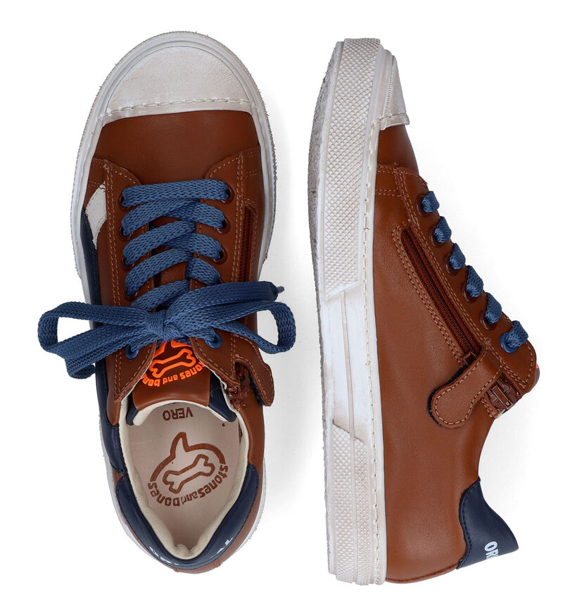 STONES and BONES Maust Blauwe Veterschoenen voor jongens (352641) - geschikt voor steunzolen