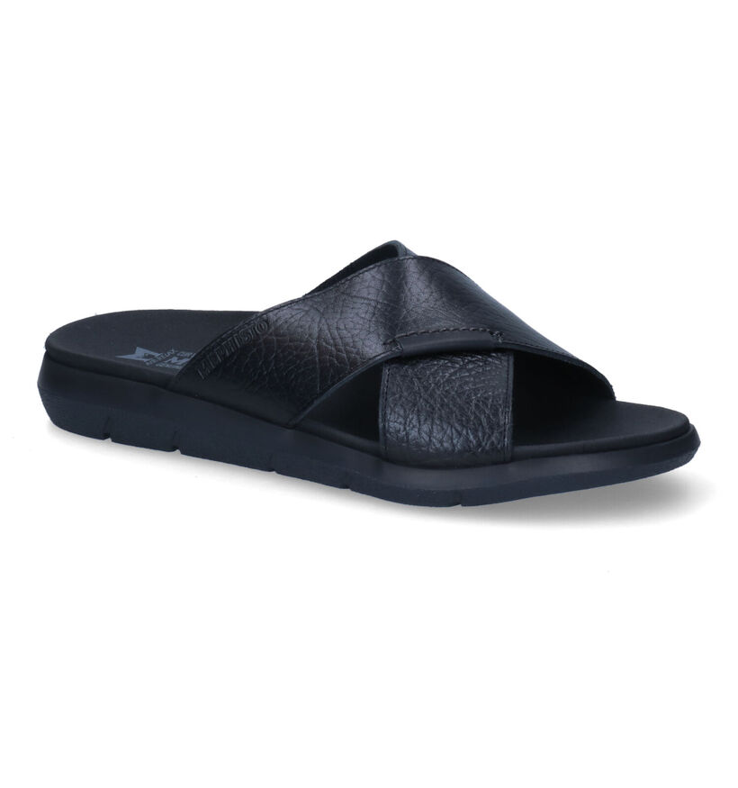 Mephisto Conrad Buffalo Zwarte Slippers voor heren (313483)