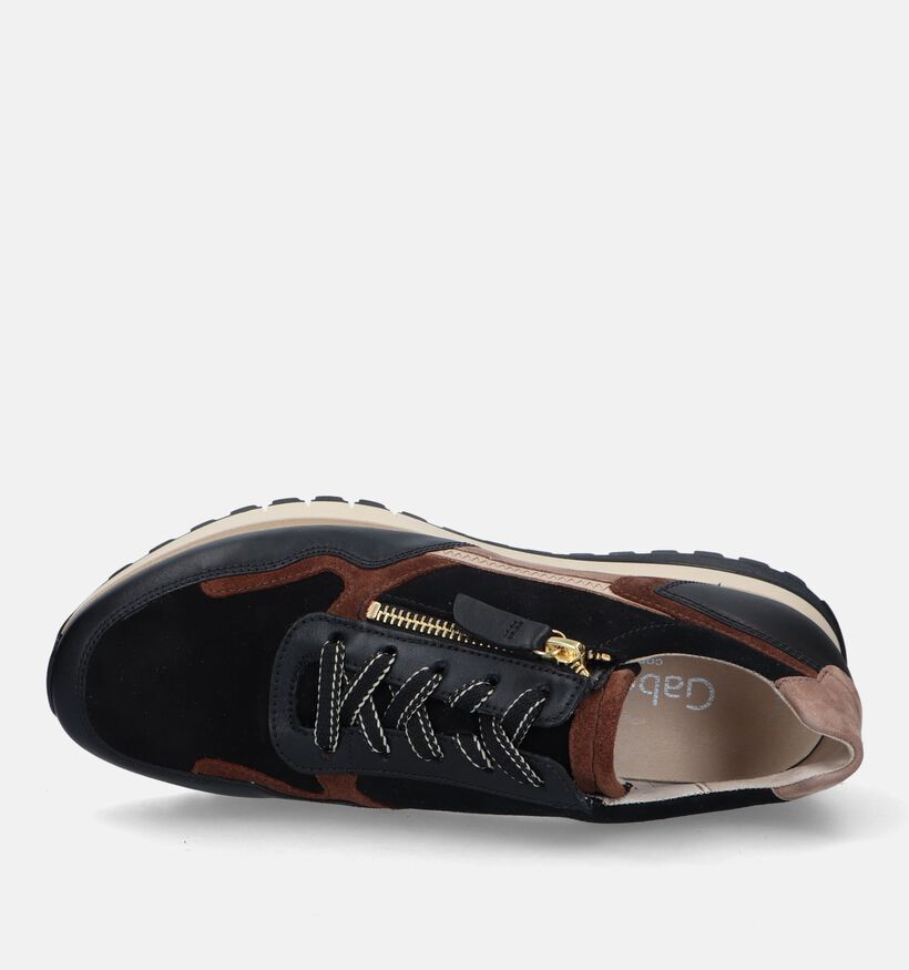 Gabor OptiFit Zwarte Sneakers voor dames (331141) - geschikt voor steunzolen