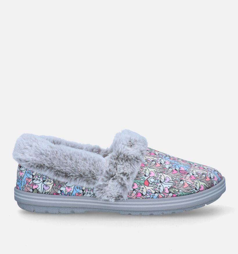 Skechers Bobs Too Cozy Paws Forever Pantoufles en Gris pour femmes (328080)