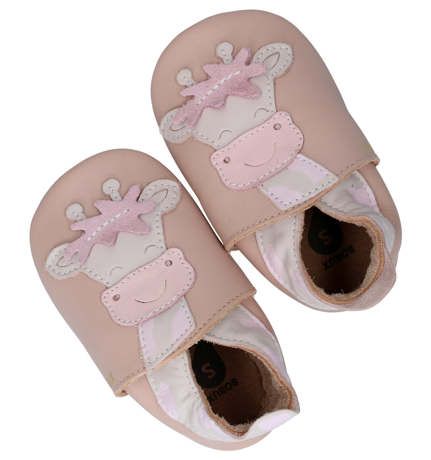Bobux Giraffe Chaussons pour b b en Rose Filles Chaussons b b