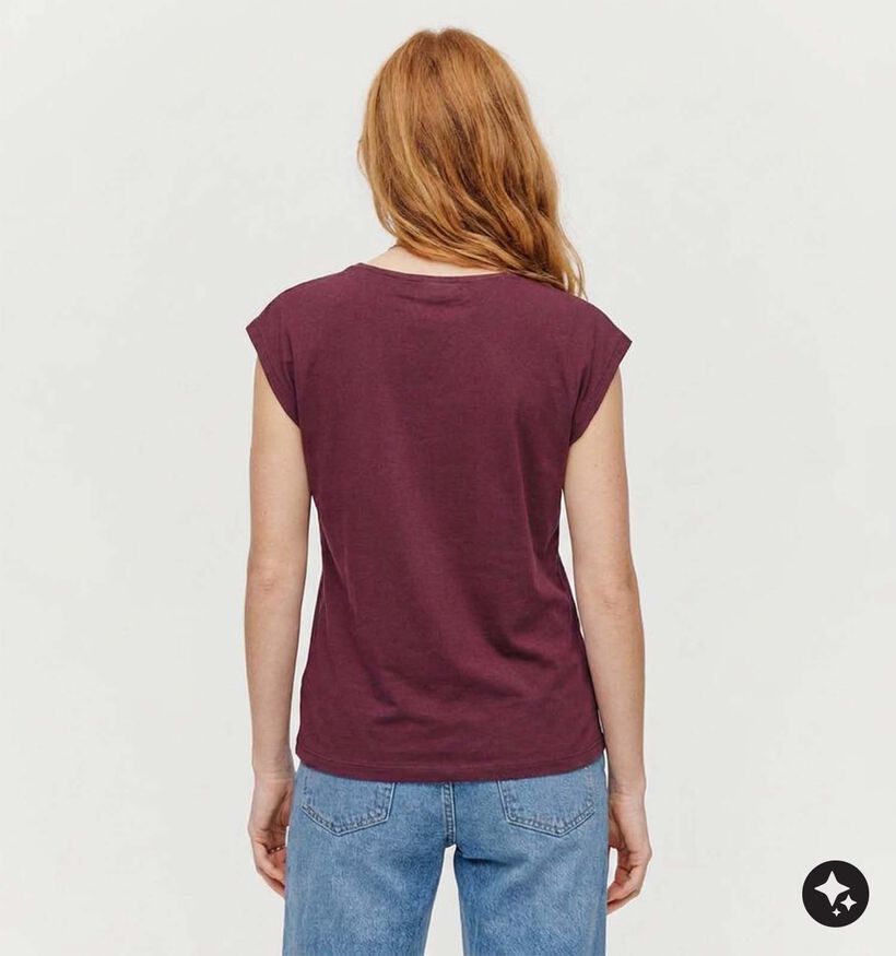 Vila Modala Lace Bordeaux T-shirt voor dames (378501)