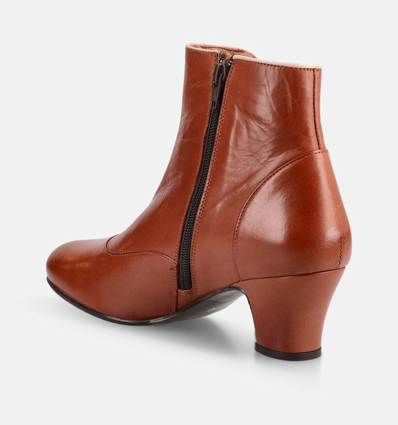 Miz Mooz Ferry Cognac Enkellaarzen met Hoge Hak voor dames (381360)