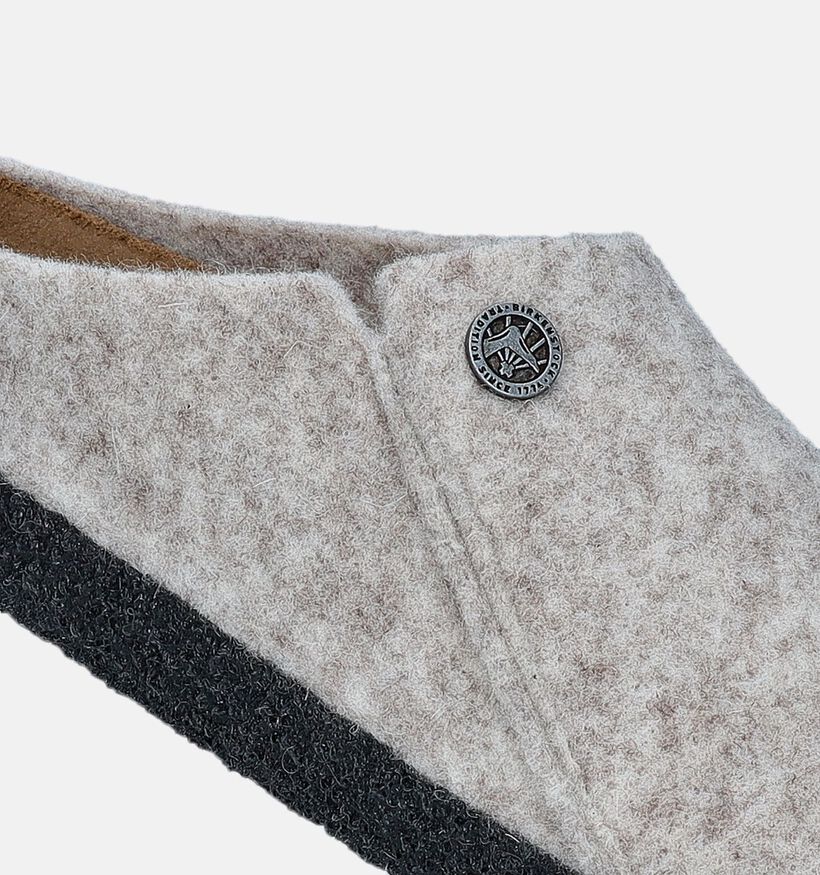 Birkenstock Zermatt Wool Felt Beige Pantoffels voor dames (343966)
