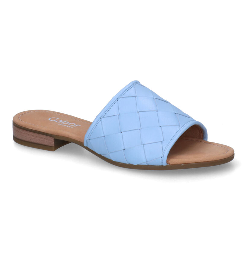 Gabor Comfort Nu-pieds en Bleu en cuir (306160)