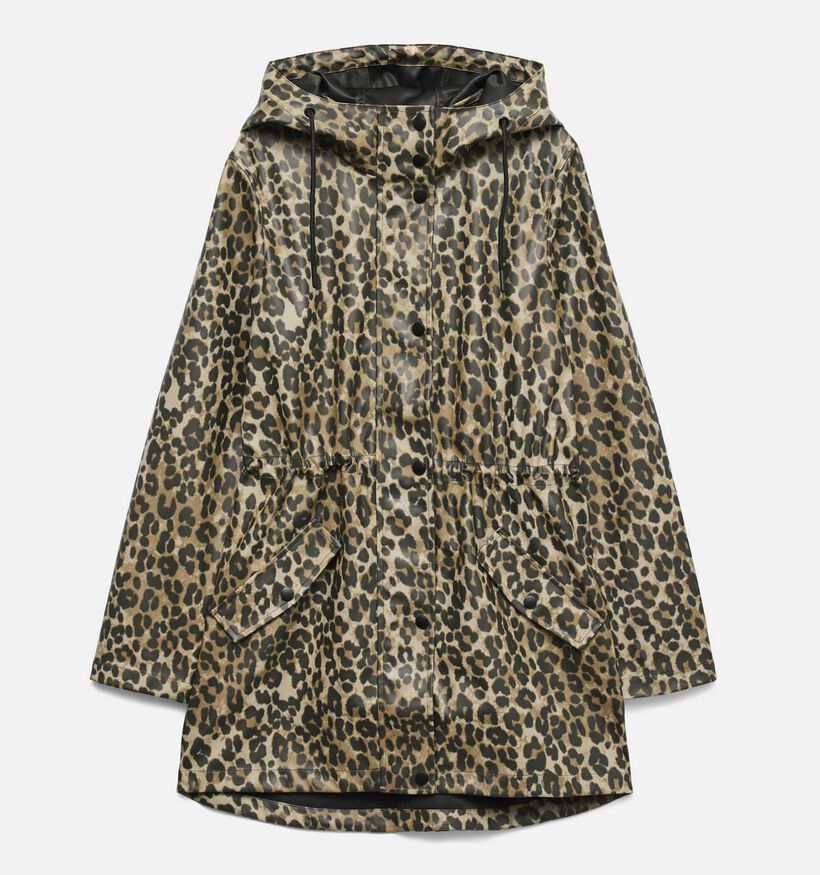Vero Moda MALOU Manteaux longs en Marron/Leopard pour femmes (360090)