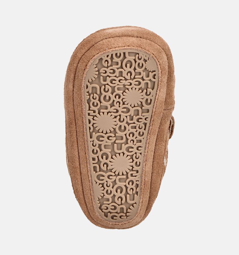 UGG Baby Lowmel Chestnut Chaussons pour b&eacute;b&eacute; en Cognac pour filles (378072)