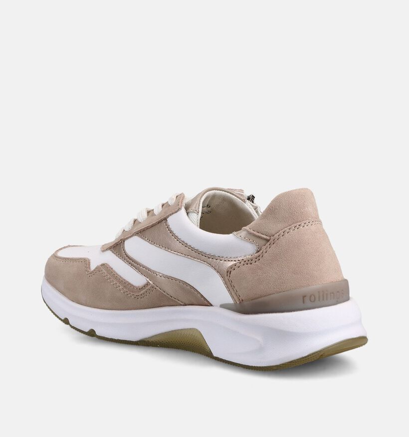 Gabor Rollingsoft Baskets en Beige pour femmes (368397) - pour semelles orthop&eacute;diques