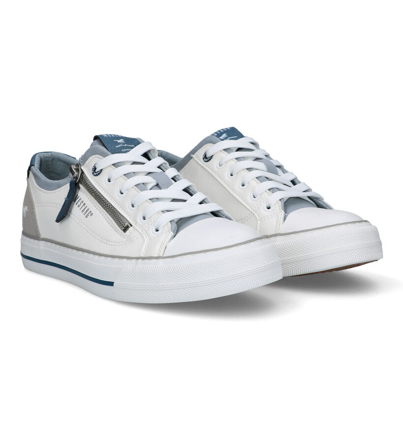 Mustang Baskets casual en Blanc en simili cuir (323489)