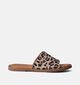 Tamaris Bruine Platte slippers voor dames (354419)