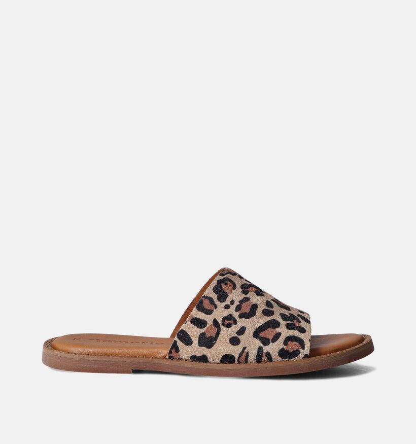 Tamaris Bruine Platte slippers voor dames (354419)