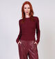 Pieces Mira Bordeaux T-shirt Lange Mouwen voor dames (361124)