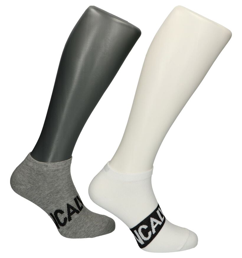 Wit/Grijze Enkelsokken Calvin Klein Socks Dirk - 2 Paar, Wit, pdp