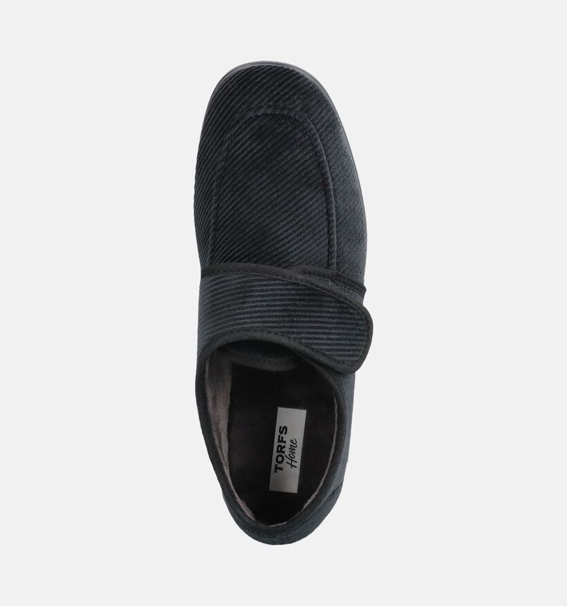 Torfs Home Pantoufles ferm&eacute;es en Noir pour hommes (381338)