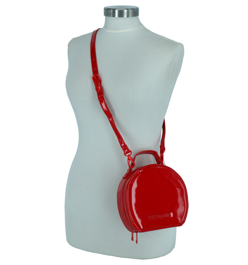 Valentino Handbags Tamburo Sac porté croisé en Rouge en simili cuir (259248)