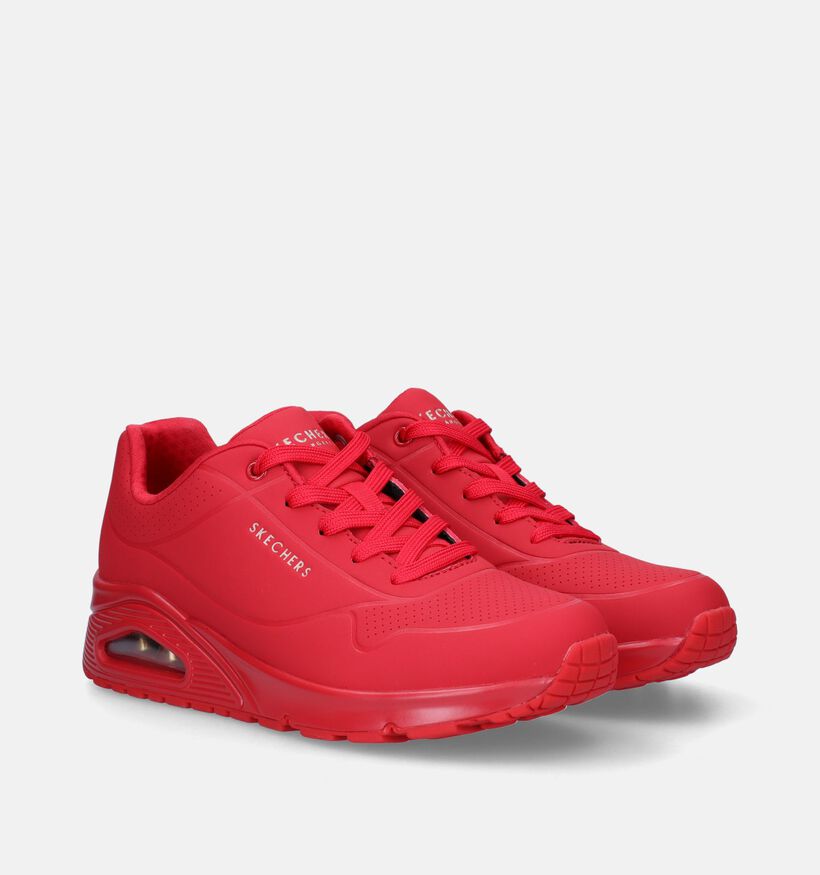 Skechers Uno Stand On Air Rode Sneakers voor dames (334200)