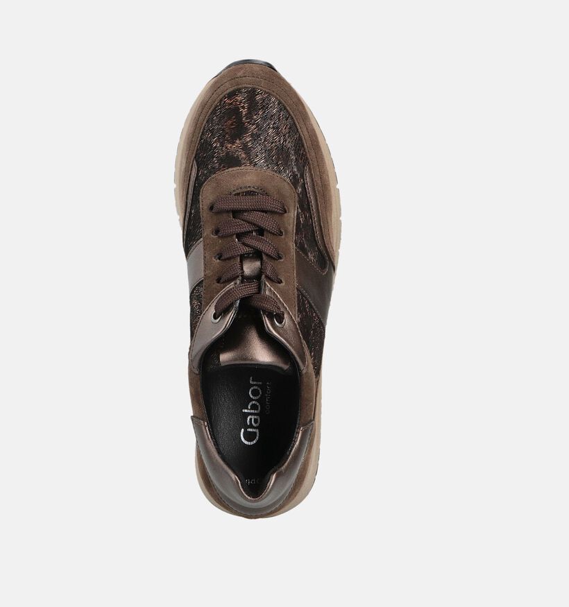 Gabor Bruine Sneakers Breed voor dames (361602) - geschikt voor steunzolen