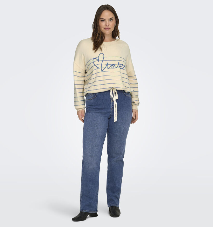 ONLY Carmakoma Carsigne Pull en Beige pour femmes (374870)