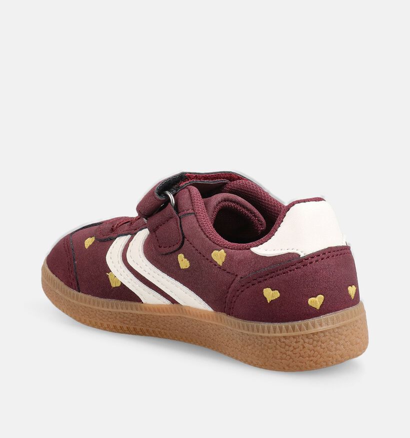 Milo & Mila Bordeaux Sneakers met Hartjes voor meisjes (378970)
