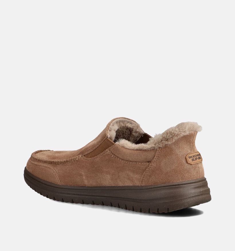 Skechers Murette Scofield Slip-ins Pantoufles ferm&eacute;es en Beige pour hommes (376904)