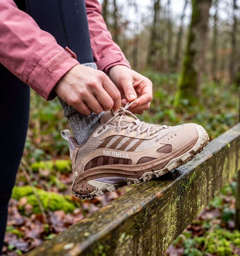 Merrell Moab Speed 2 Gtx Beige Wandelschoenen voor dames (368887) - geschikt voor steunzolen