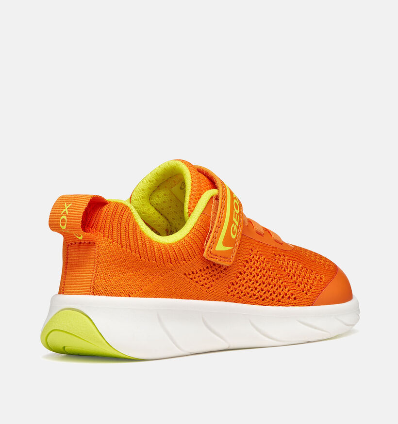 Geox Foot-Run Baskets en Orange pour gar&ccedil;ons (370166) - pour semelles orthop&eacute;diques