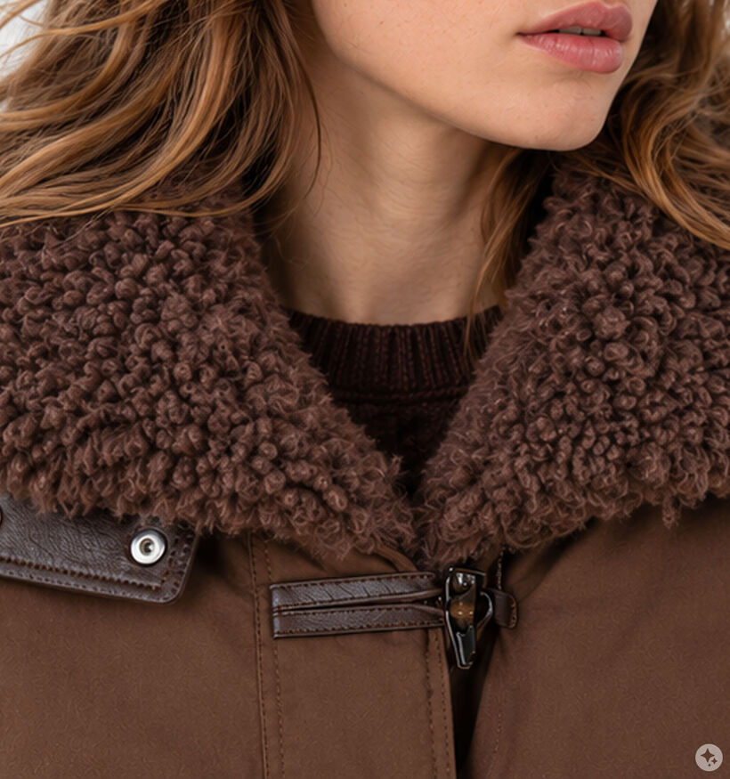 Ador&eacute; Aurelio Manteau court en Marron pour femmes (384085)
