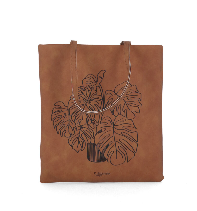 Woomen Lilas Cognac Shoppers in kunstleer (314874)