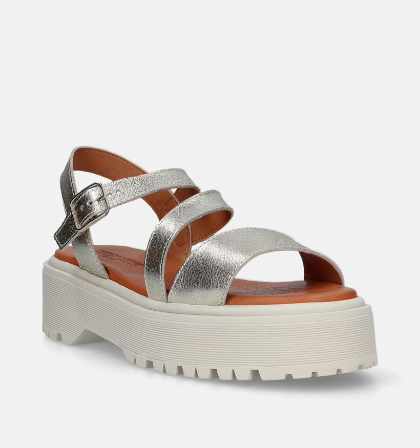 Sweet Lemon Nacere Sandales avec semelle plateform en Or pour femmes (361381)