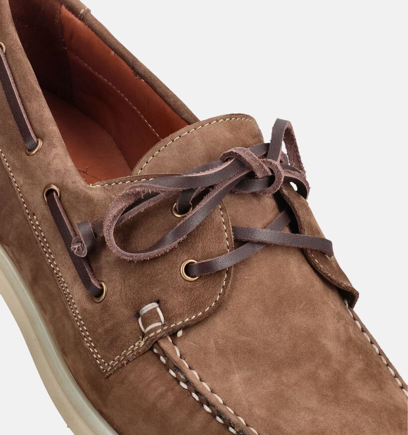 Ambiorix Relax Chaussures bateau en Taupe pour hommes (373469)