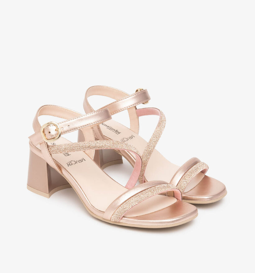 NeroGiardini Gouden Sandalen met hak voor dames (370658)