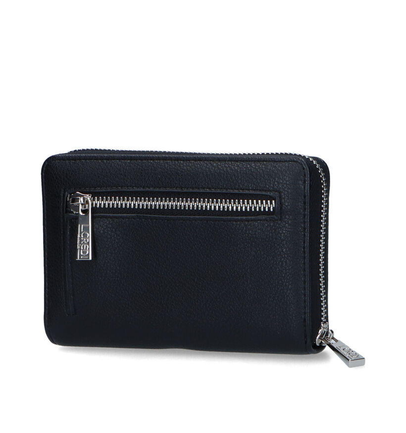 L.Credi Filippa Zwarte Ritsportemonnee voor dames (341069)
