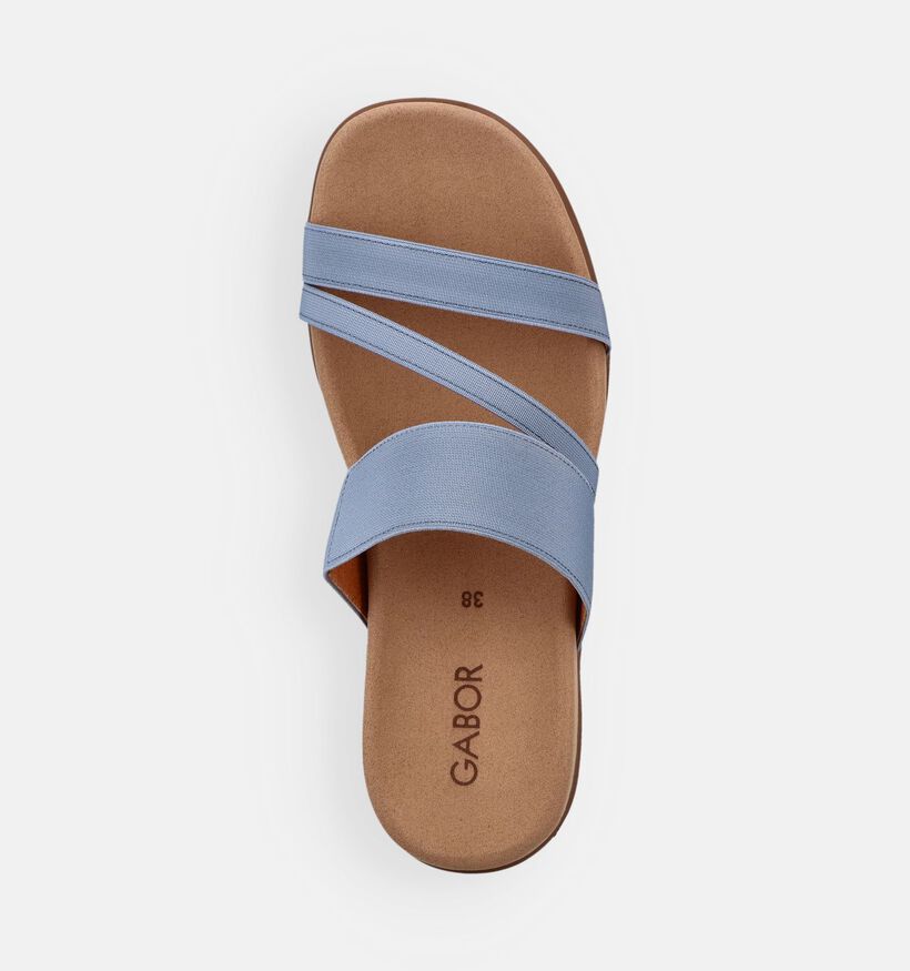 Gabor Best Fitting Lichtblauwe Slippers voor dames (371214)