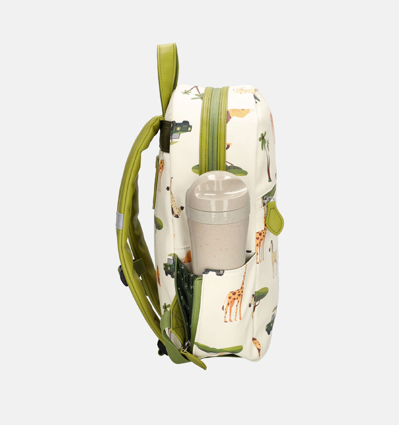 ZEBRA Safari Sac à dos en Ecru/Vert pour garçons (365078)
