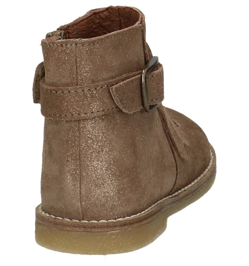 Milo & Mila Bottes basses en Taupe en daim (200450)