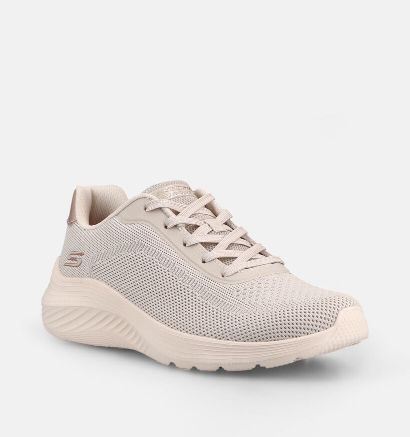 Skechers Bobs Squad Waves Baskets en Ecru pour femmes (375600) - pour semelles orthop&eacute;diques