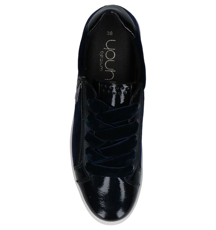 Youh! Baskets basses en Bleu foncé en cuir verni (222089)