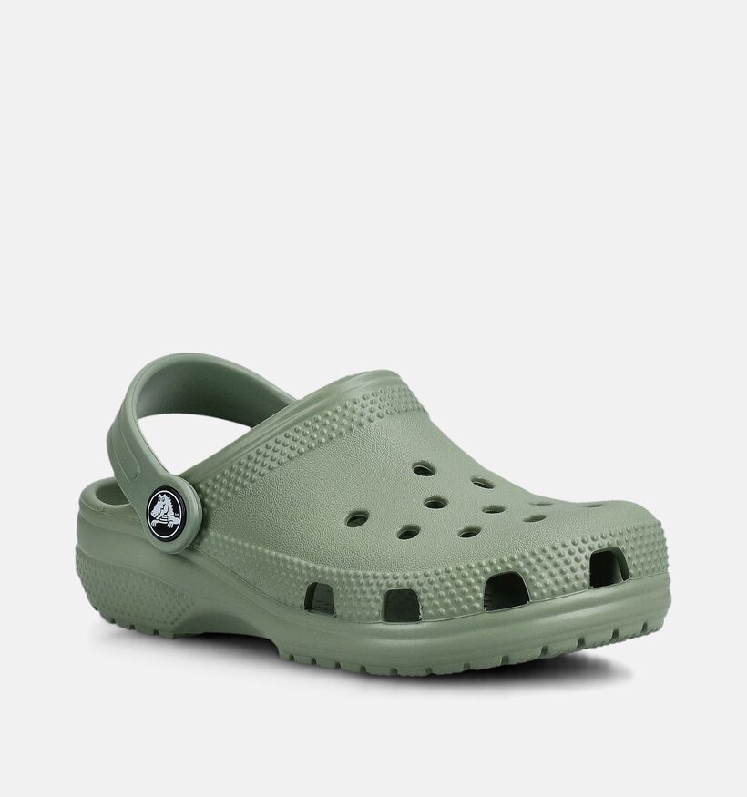 Crocs Classic Clog Nu-pieds en Vert pour filles, gar&ccedil;ons (371016)