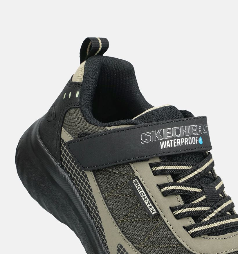 Skechers Bounder 2.0 Zwarte/Groene Sneakers voor jongens (376851)