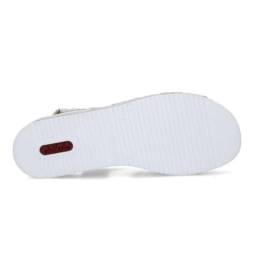 Rieker Sandales compensées en Blanc pour femmes (339056)