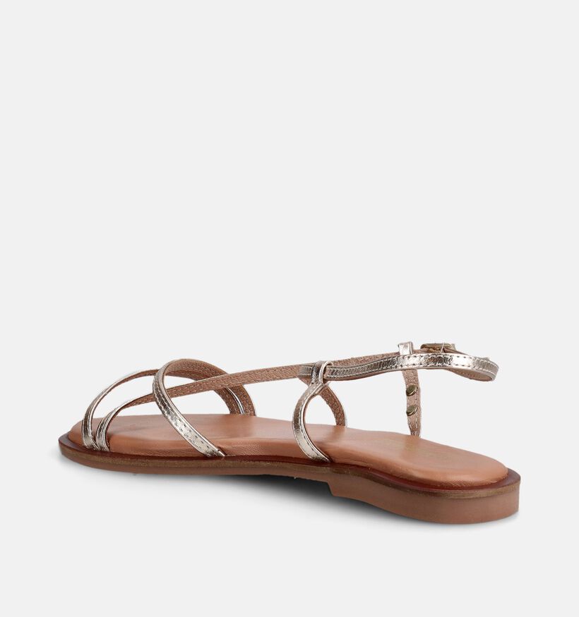 Les Tropeziennes Dunia Sandales plates en Or pour femmes (373188)