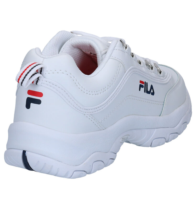 Fila Strada Low Baskets en Blanc en cuir (265577)