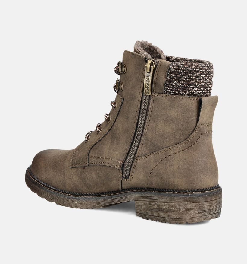 Relife Boots à lacets en Taupe pour femmes (363307)