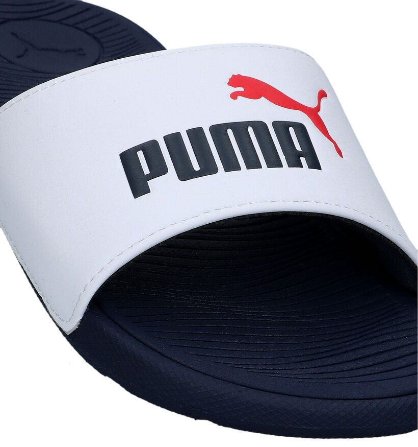 Puma Cool Cat 2.0 Claquettes de picine en Bleu pour filles, garçons (350400)