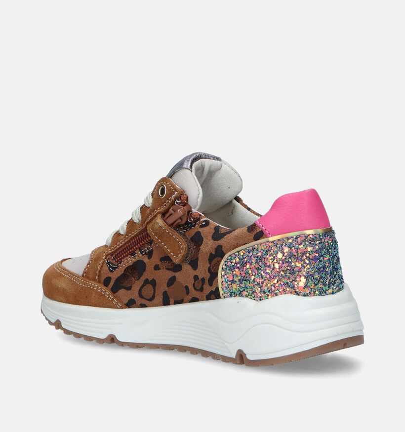 Little David Patrizia Cognac Sneakers voor meisjes (349377) - geschikt voor steunzolen