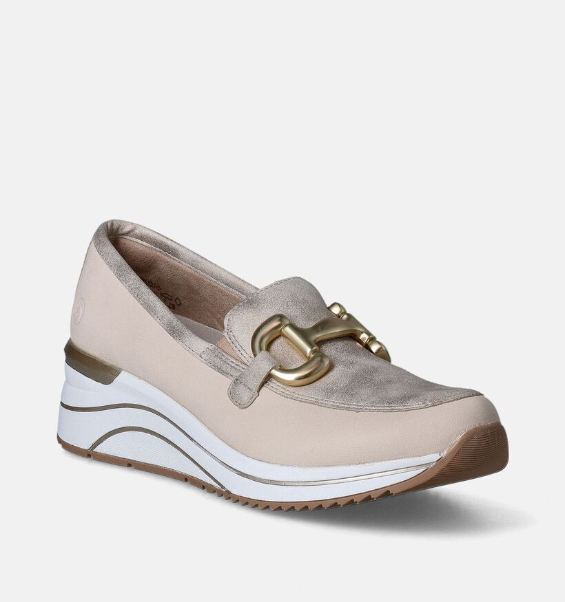 Remonte Beige Instappers voor dames (351211) - geschikt voor steunzolen
