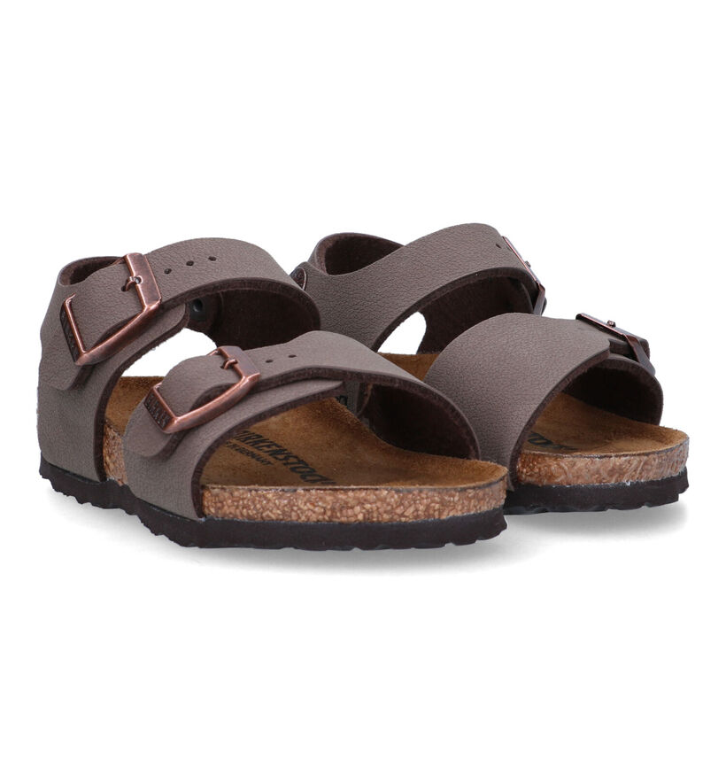 Birkenstock New York  Sandales en Noir pour garçons (338096)