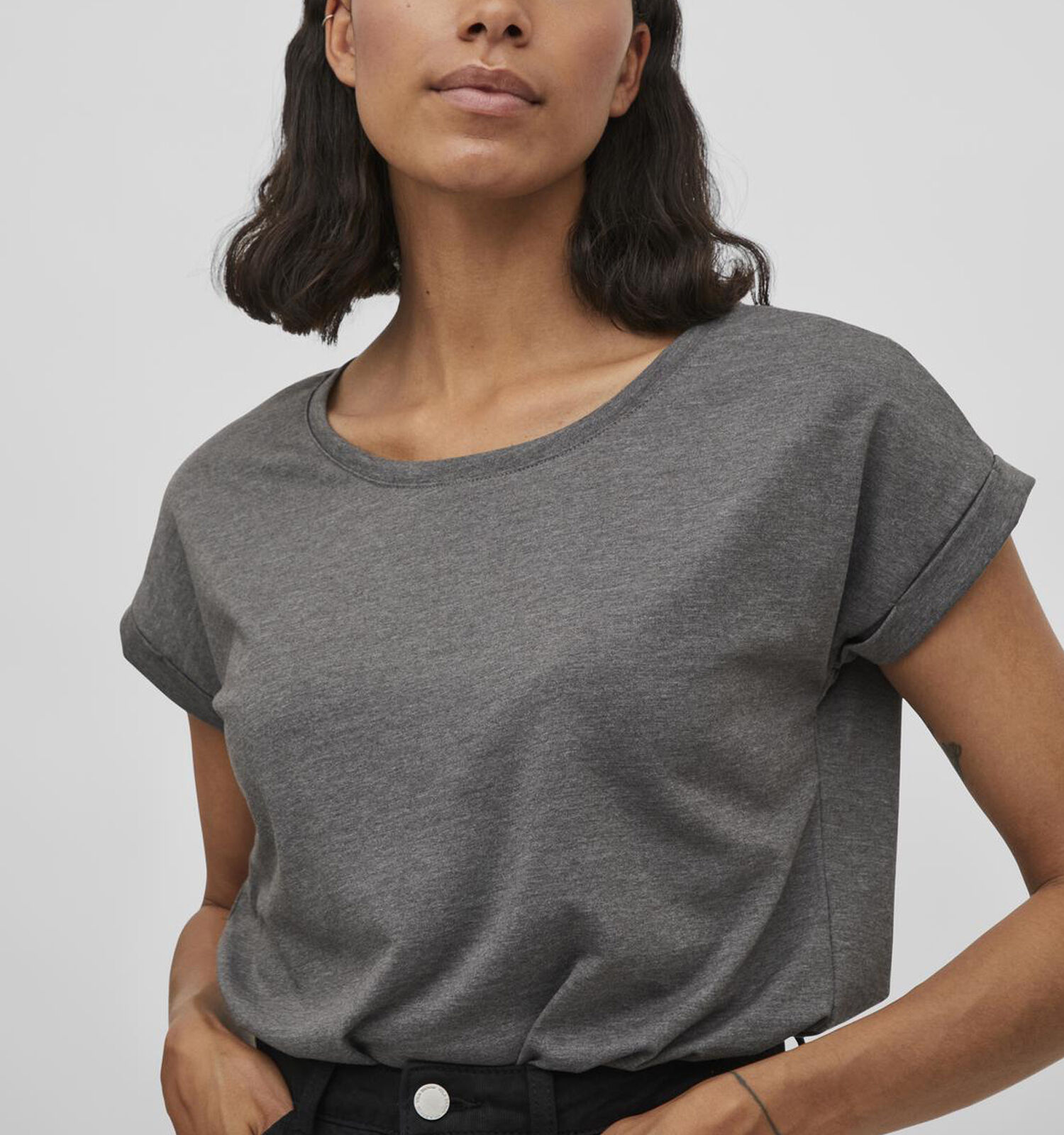 Vila Dreamers Grijs T shirt Dames T shirts Online op TORFS.BE