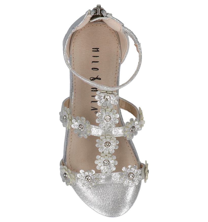 Zilveren Sandalen Milo & Mila in stof (209265)