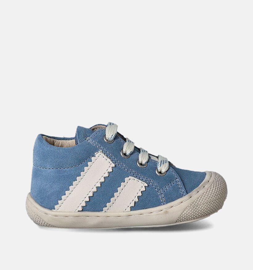 Naturino Macks 2 Suede Blauwe Babyschoenen voor jongens (359958) - geschikt voor steunzolen